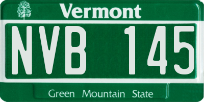 VT license plate NVB145