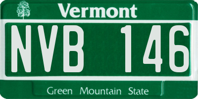 VT license plate NVB146