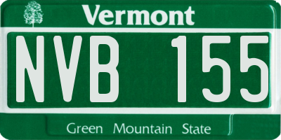 VT license plate NVB155