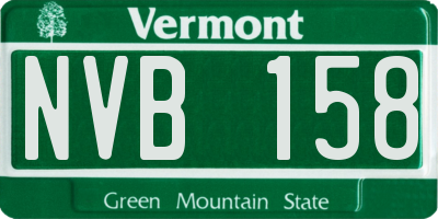 VT license plate NVB158