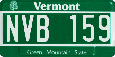 VT license plate NVB159