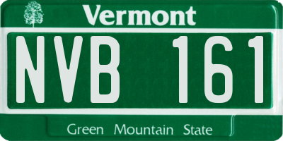 VT license plate NVB161