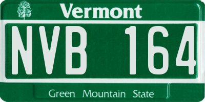 VT license plate NVB164