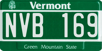 VT license plate NVB169
