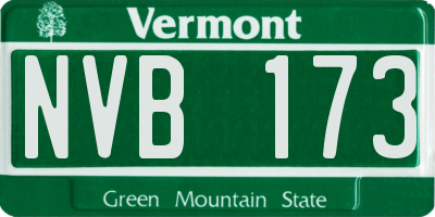 VT license plate NVB173