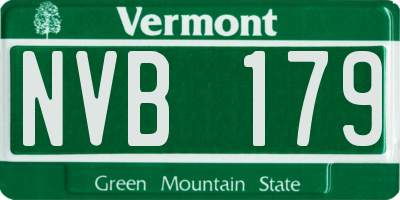 VT license plate NVB179