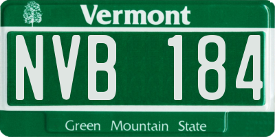 VT license plate NVB184
