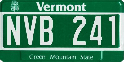 VT license plate NVB241