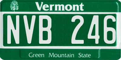 VT license plate NVB246