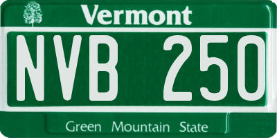 VT license plate NVB250