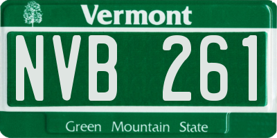 VT license plate NVB261