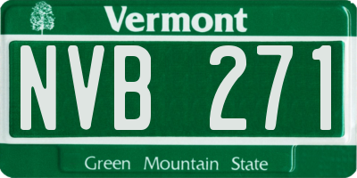 VT license plate NVB271