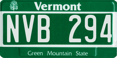 VT license plate NVB294