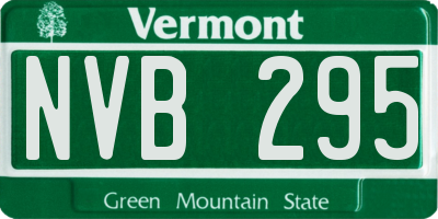 VT license plate NVB295