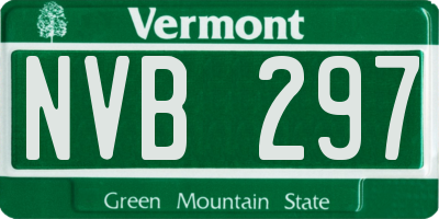 VT license plate NVB297