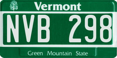 VT license plate NVB298