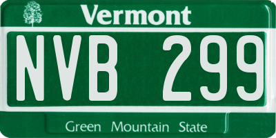 VT license plate NVB299