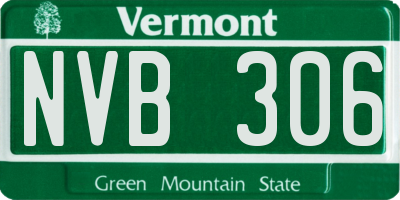 VT license plate NVB306