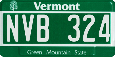 VT license plate NVB324