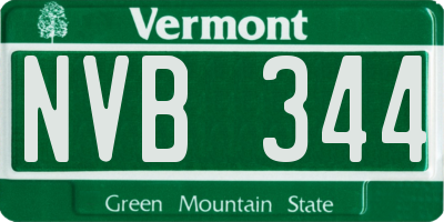 VT license plate NVB344