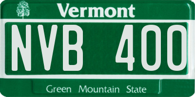 VT license plate NVB400