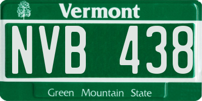 VT license plate NVB438