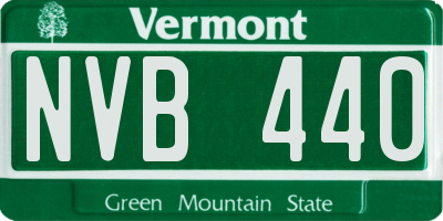 VT license plate NVB440