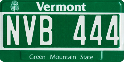 VT license plate NVB444