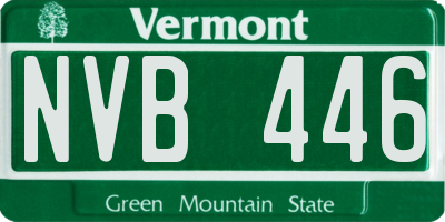 VT license plate NVB446