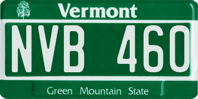 VT license plate NVB460