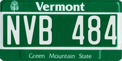 VT license plate NVB484