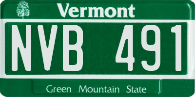 VT license plate NVB491