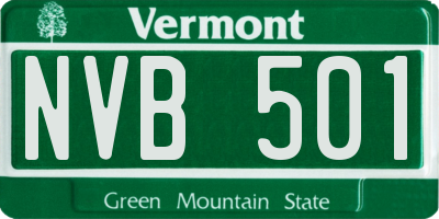 VT license plate NVB501