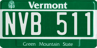 VT license plate NVB511