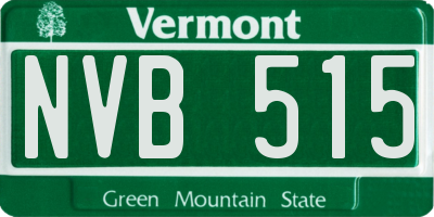 VT license plate NVB515