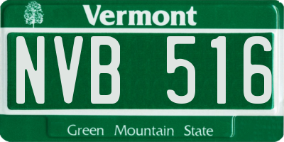 VT license plate NVB516