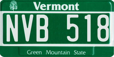 VT license plate NVB518