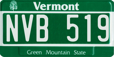 VT license plate NVB519