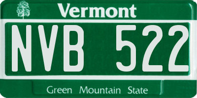VT license plate NVB522
