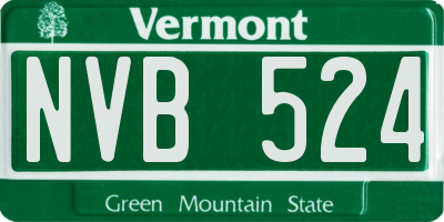 VT license plate NVB524