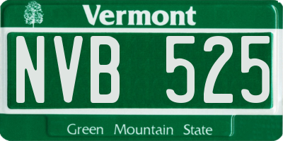 VT license plate NVB525