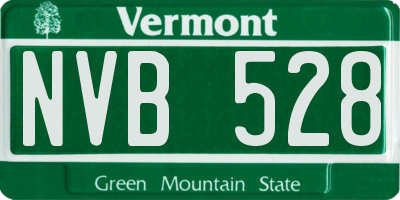 VT license plate NVB528