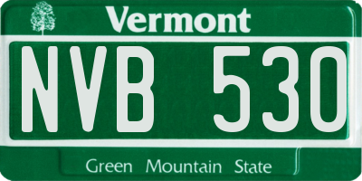 VT license plate NVB530