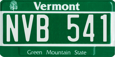 VT license plate NVB541