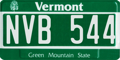 VT license plate NVB544