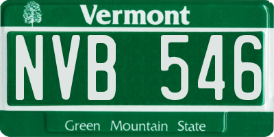 VT license plate NVB546