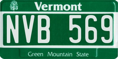 VT license plate NVB569