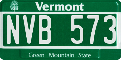 VT license plate NVB573