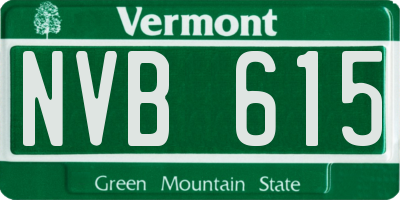 VT license plate NVB615
