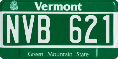 VT license plate NVB621